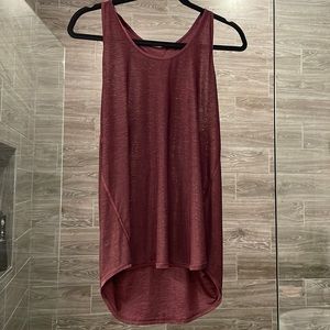 Lululemon burgundy shimmer tank top size 6